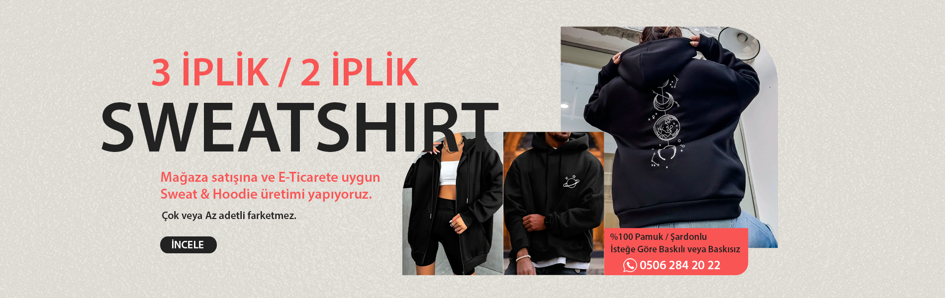 Toptan Sweatshirt Üretim Baskı